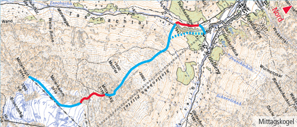 Mittagskogel-map