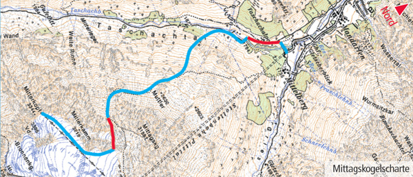 Mittagskogelscharte-map